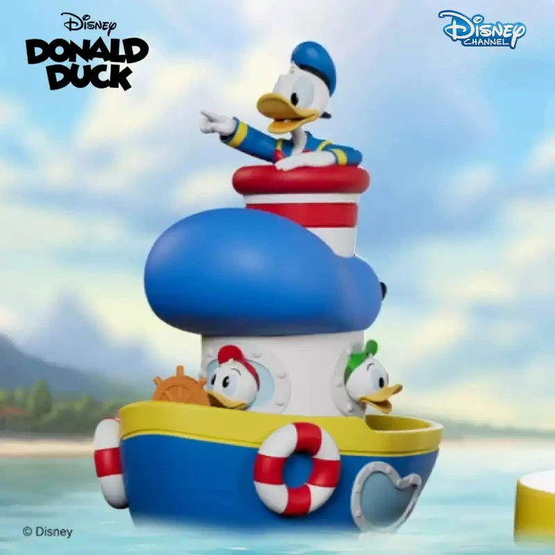 

Disney Donald Duck Series Steamboat Jenga Character Model Toys Funny Desktop Decor Garage Kit for Fans and Kids Birthday Gift