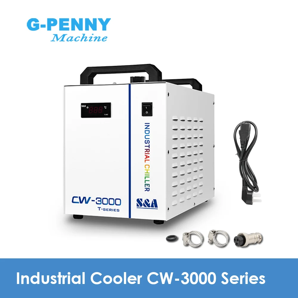 A-chiller de Água Industrial para Co2 Laser Gravação e Máquina de Corte Cnc Router Refrigeração a Água Eixo Cw3000 s &
