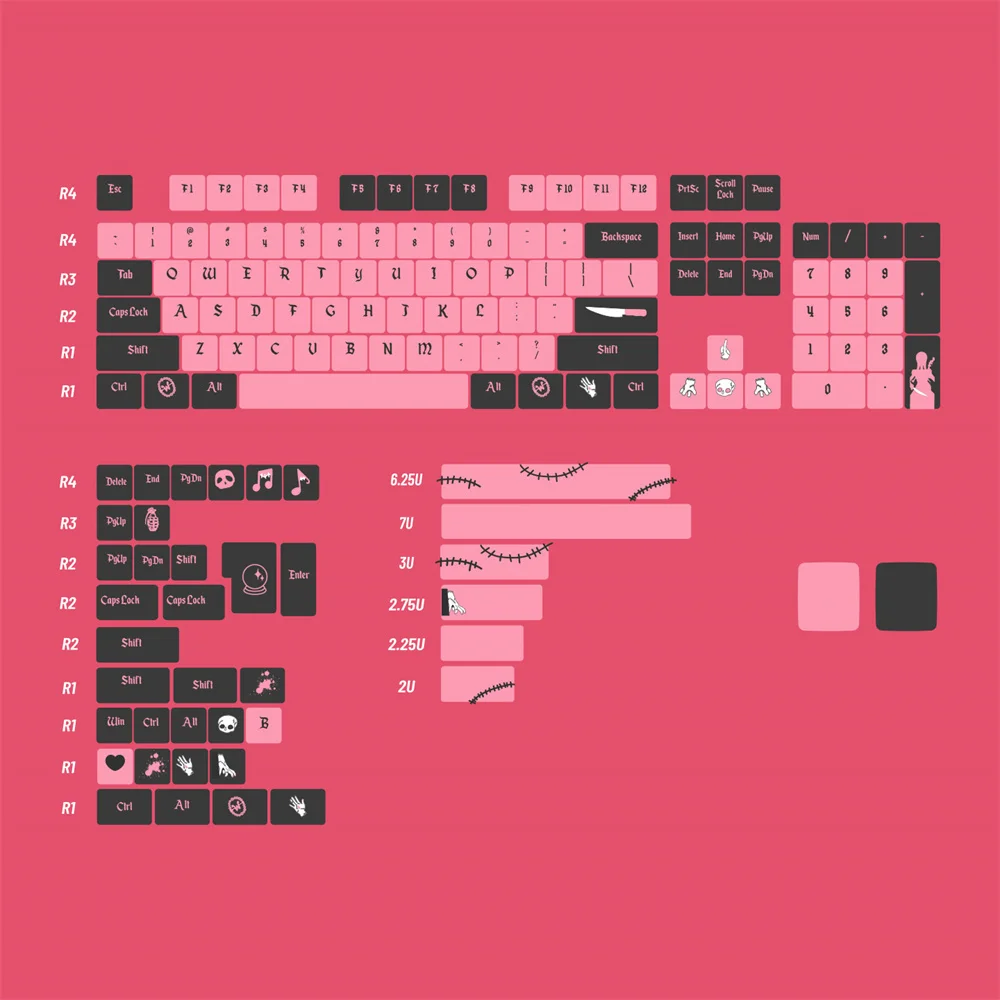 

142 клавиш PBT колпачок для клавиатуры Cherry Profile 5 боковая краска сублимационная розовая механическая клавиатура колпачок для клавиатуры для переключателя Outemu Mx