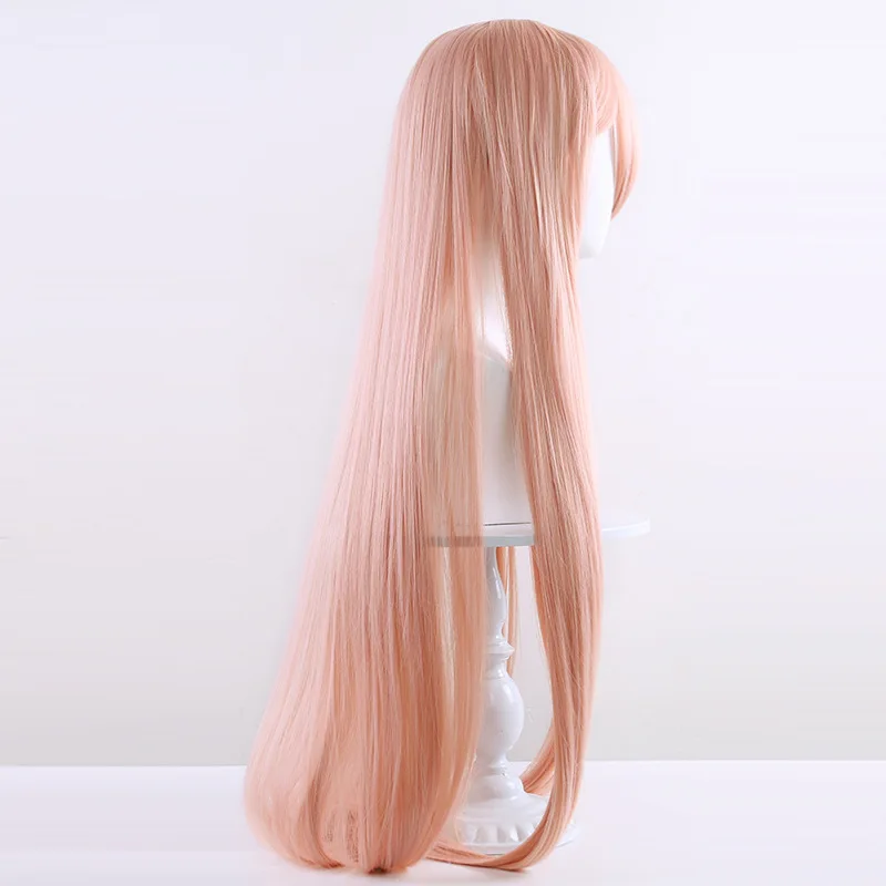 Peruka do cosplayu Chainsaw Man Pava, pomarańczowo-różowa, dostępna w dwóch kolorach, 95 cm, nie wymaga przycinania.