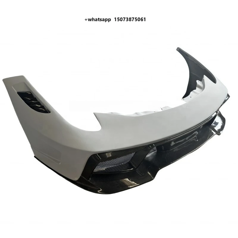 Vors Style Half Carbon Fiber Car Front Bumper for 458 Italy Upgrade Half Carbon Fiber Front Bumper Body Kit