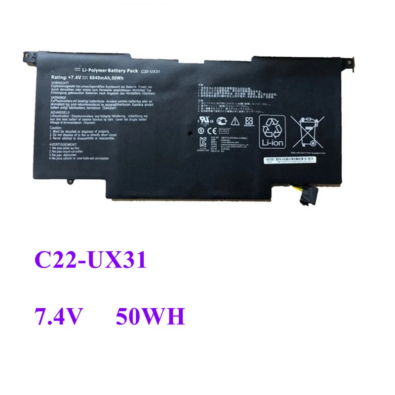 

7.4V 50WH/6840mAh C22-UX31 Laptop Battery for ASUS Zenbook UX31 UX31A UX31E UX31E-DH72 C22-UX31 C23-UX31