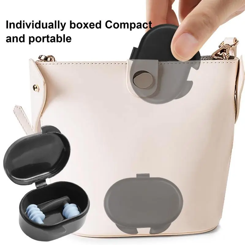 水泳用の再利用可能なシリコン耳栓,防水,ソフト,ノイズキャンセル,睡眠用