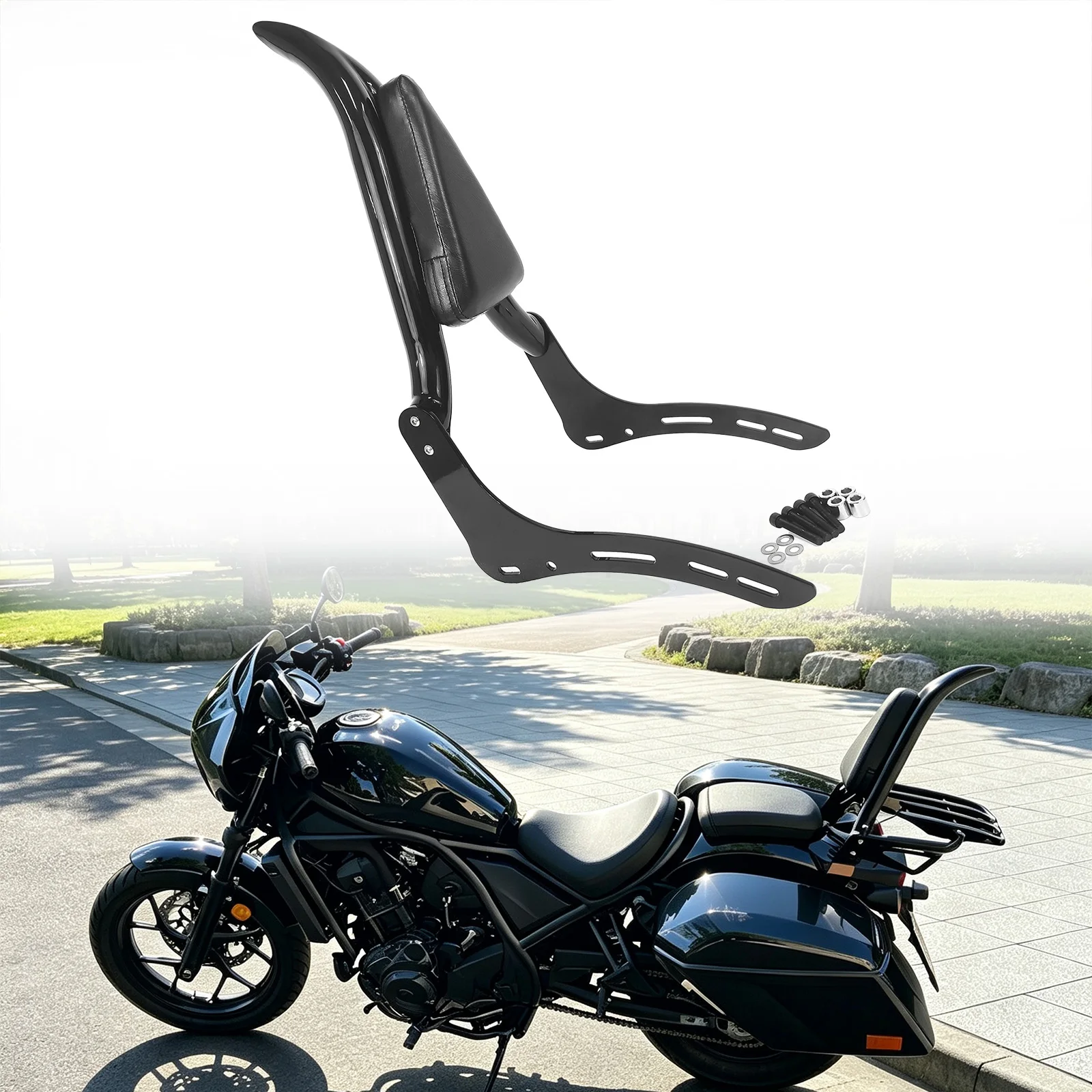 Detachable Passenger Back Rest Sissybar For Honda Rebel 300 Rebel 500 CM300 CM500 CMX300 CMX500 Motorcycle Backrest Sissy Bar