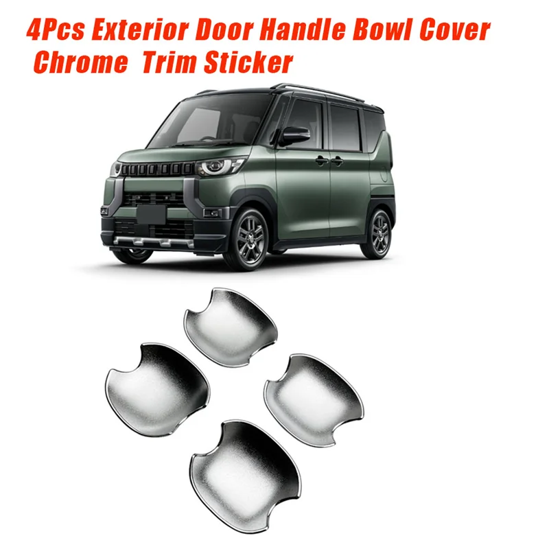 Classy-4 Stuks Buitendeur Handvat Kom Cover Chrome Voor Mitsubishi Delica Mini 2023 2024