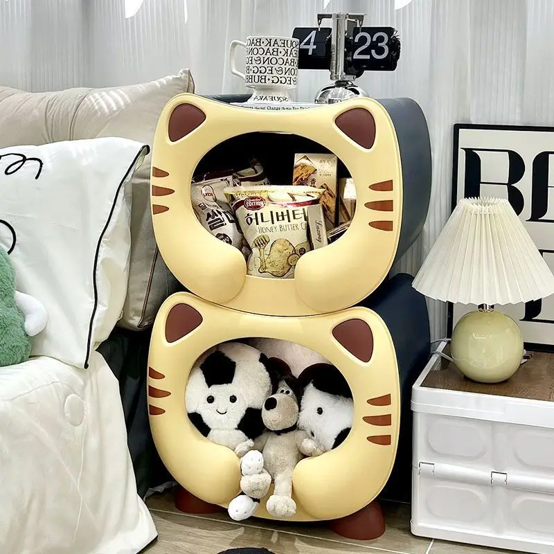 Modern Luxury Cartoon Cute Trendy Bedside Table Bedroom Bedside Table Toy Storage Nightstands Living Room Home Furniture