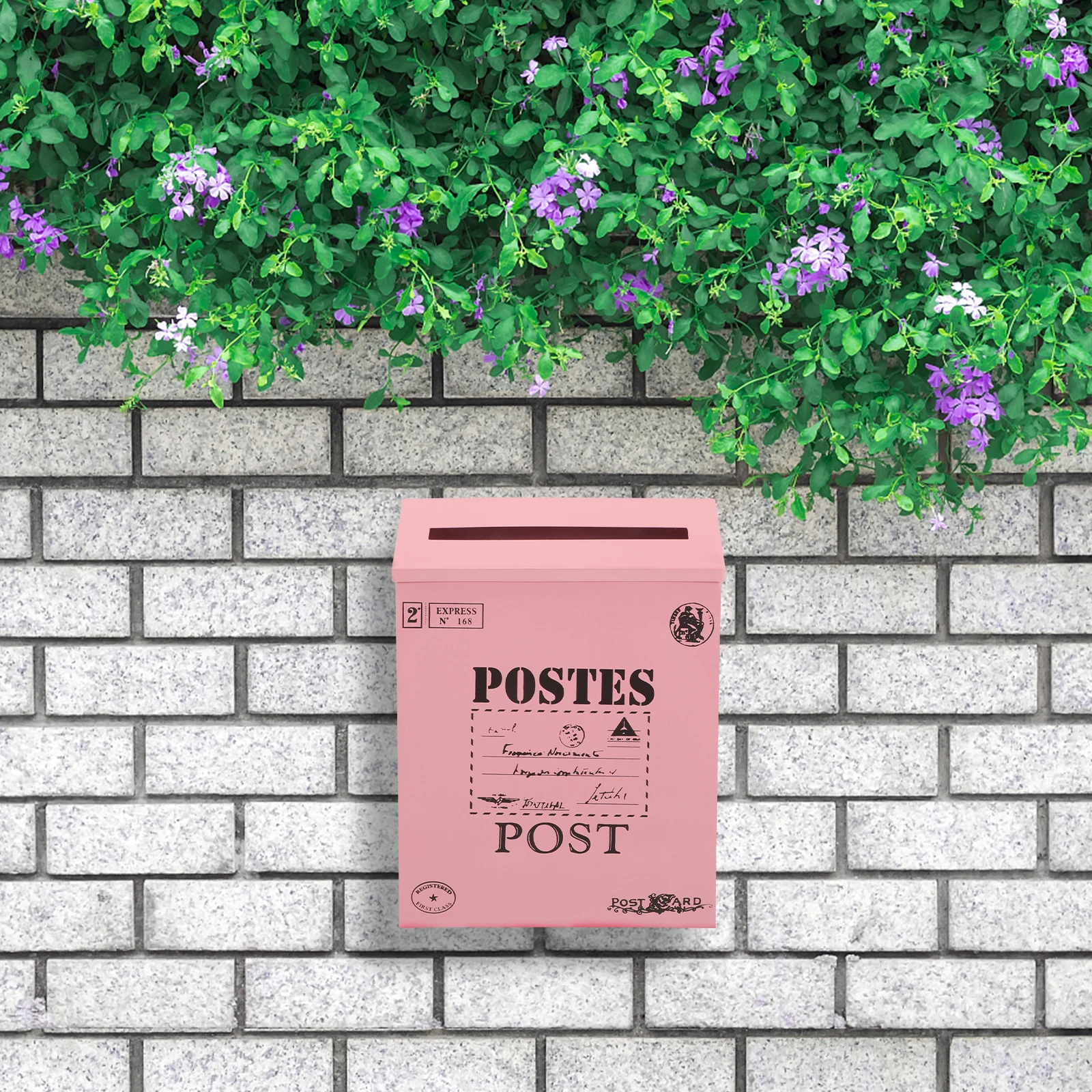 

Iron Vintage Wall Mount Mailbox Durable Large Post Box Newspaper Holder Home Office Suggestion Box Wall Mount Mailbox