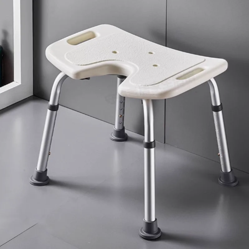 White Disabled Shower Stool Adults Unique Metal Elderly Bath Shower Stool Toilet Small Handicap Sgabello House Accessories