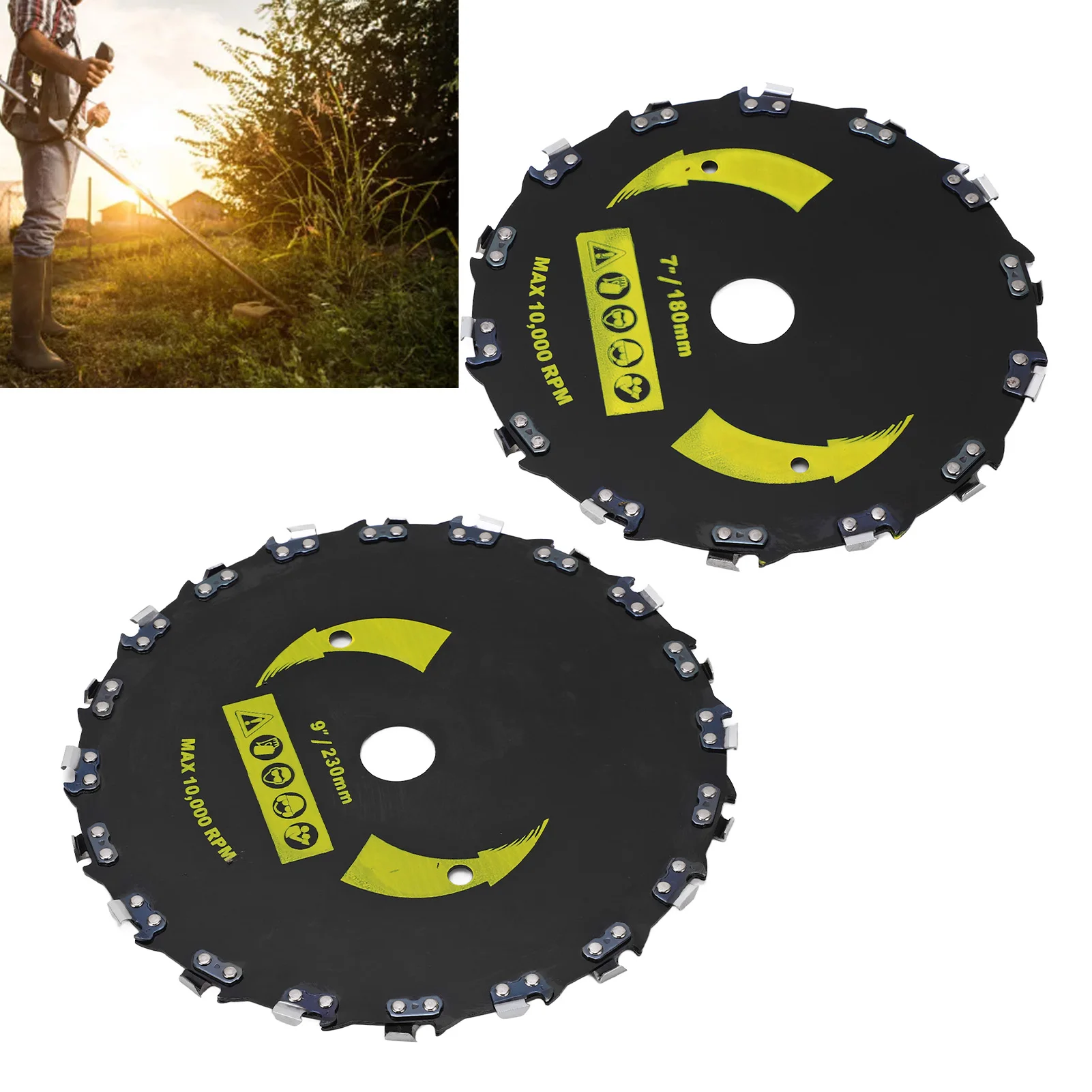 Wood Carving Chain Disc Right Angle Chain Disc Alloy Steel Blade Chainsaw Wheel Disc for Wood Plastic Carving Shaping