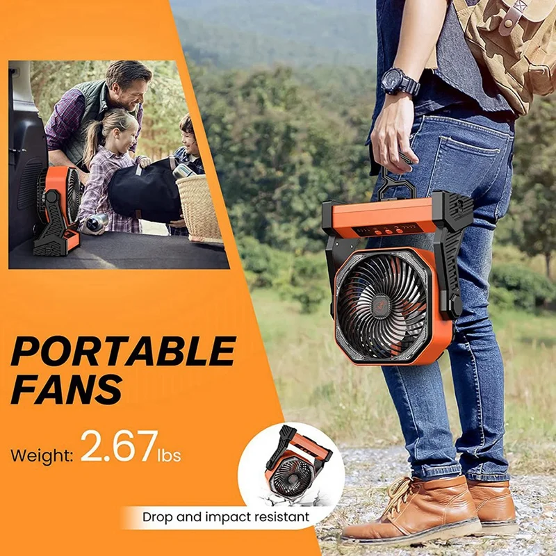 

Portable fan Portable Fan for Travel, 20000MAh Rechargeable Battery Powered Fan, High-Velocity Camping Fan