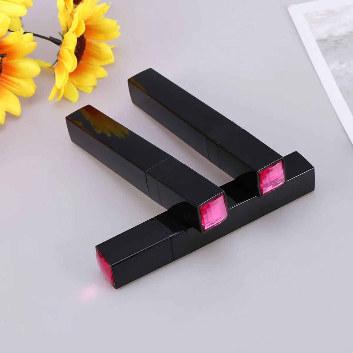 

3Pcs 12g Square Empty Mascara Container Eyeliner Tube Easy to Fill Travel Bottles Black Empty Mascara Bottle