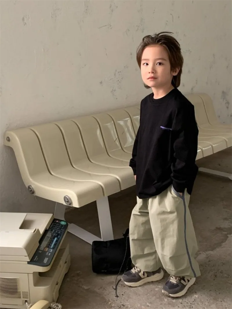 

Pure Cotton Long Sleeve T-Shirt for Kids Top Clothes Children Boy Child Tee Boys Shirts Spring Autumn Junior Boys' Clothing 2025
