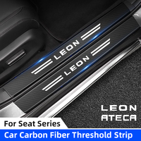 Carbon Fiber Car Door Sill Stickers Auto Door Threshold Protector Strips For Seat Leon Mk2 Mk1 Mk3 Mk4 Ateca Auto Accessories