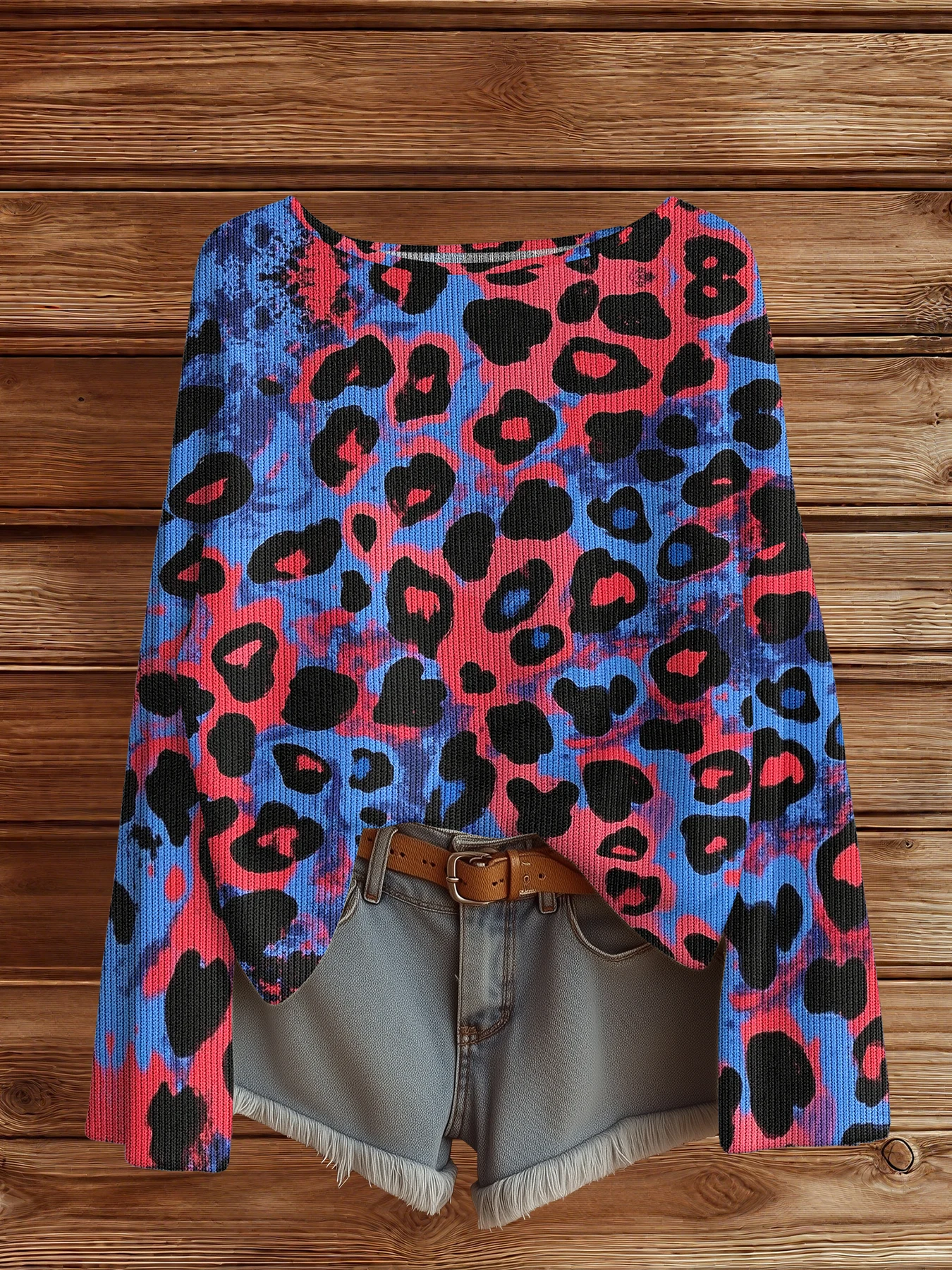 

Autumn Winter leopard Sweater Women Vintage Pullover Sweaters Knit Top Merch Fashion Casual HipHop Chic Jumpers