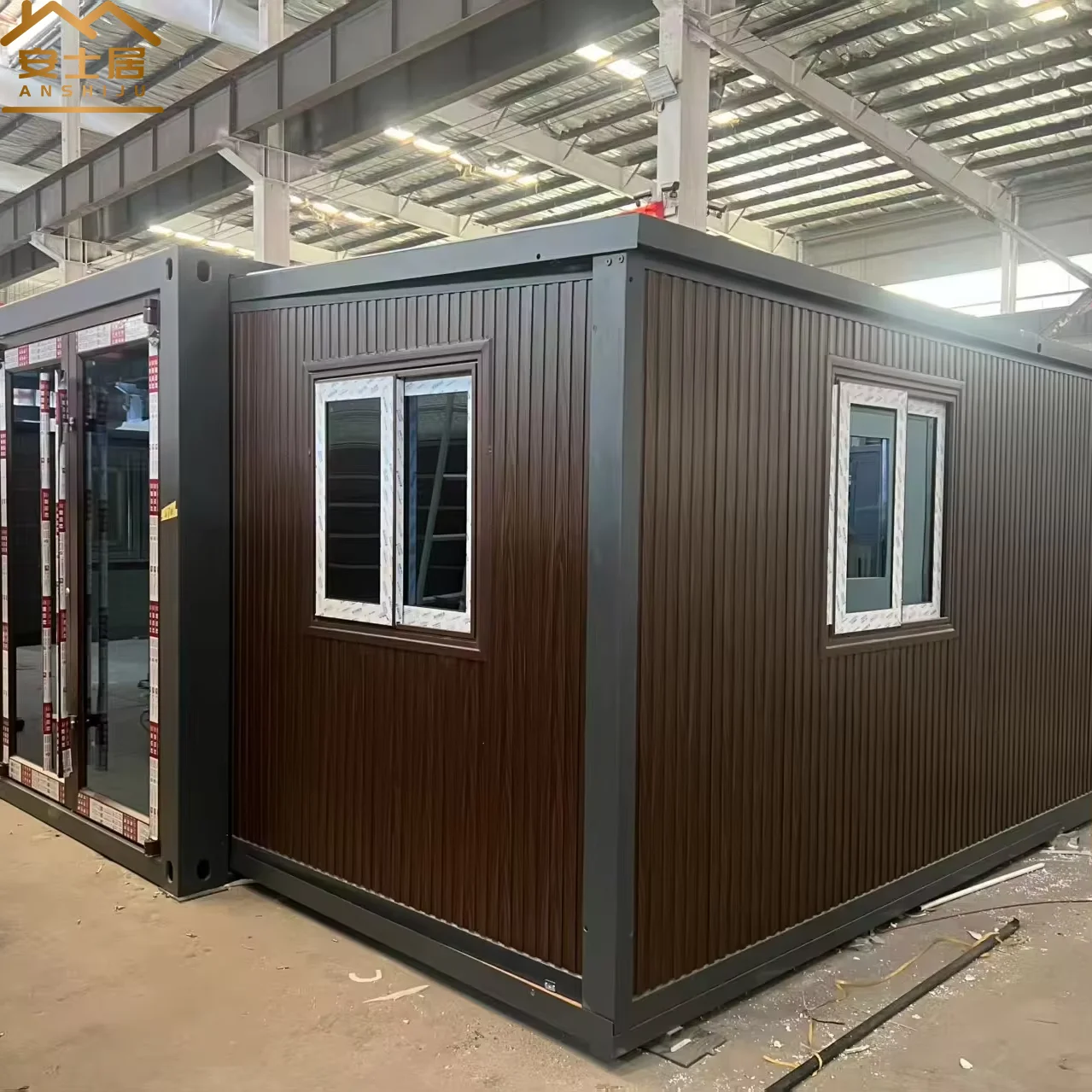 Customized 20ft Expandable Container House Foldable Steel Sandwich Panel For Hotels Australia/New Zealand/America Wooden Villa W