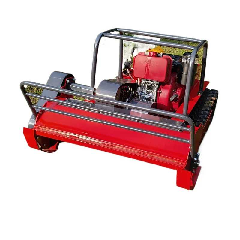 Engine Small Grass Cutter Cutting Width 800mm 1000mm 1200mm Remote Control Crawler Lawn Mower