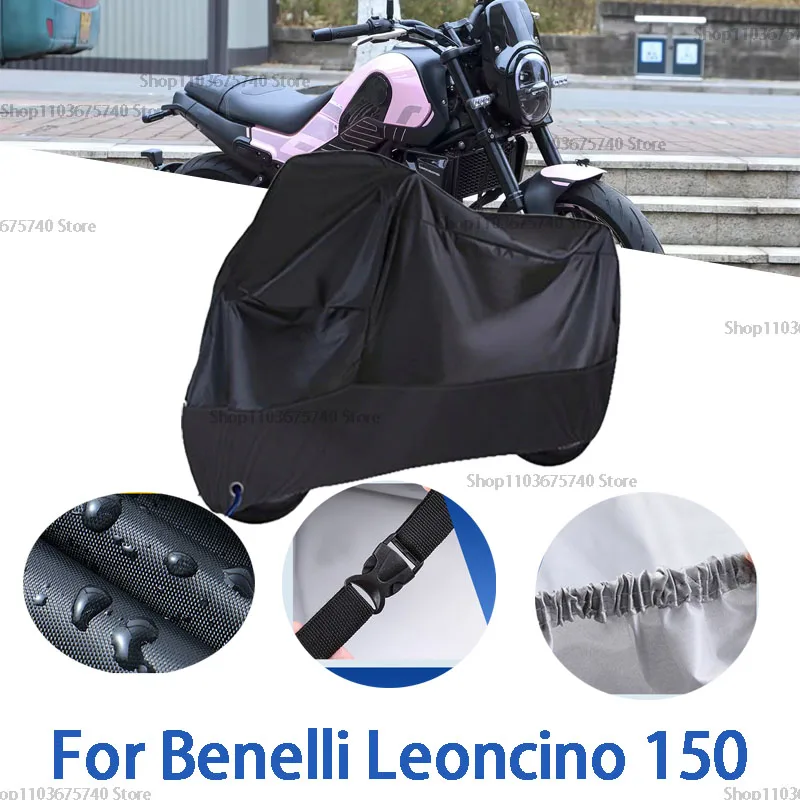 Motorcycle Full Covers For Benelli Leoncino 150 Car Outdoors Sun Protection Dust No Ear Thickened Oxford Clothcover Accessories
