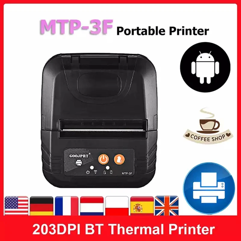 Imagem -02 - Goojprt 80 mm Portátil Mini Impressora com Preço de Fábrica sem Fio Impressora de Recibo Móvel sem Tinta ou Toner Necessário