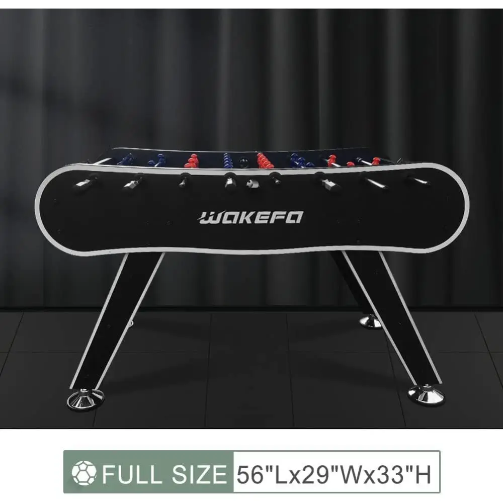 Foosball Arcade Games: Foosball Tables Adult Size for Home, Game Room, Bar - Competition Sized Football Table W/ 2 Balls