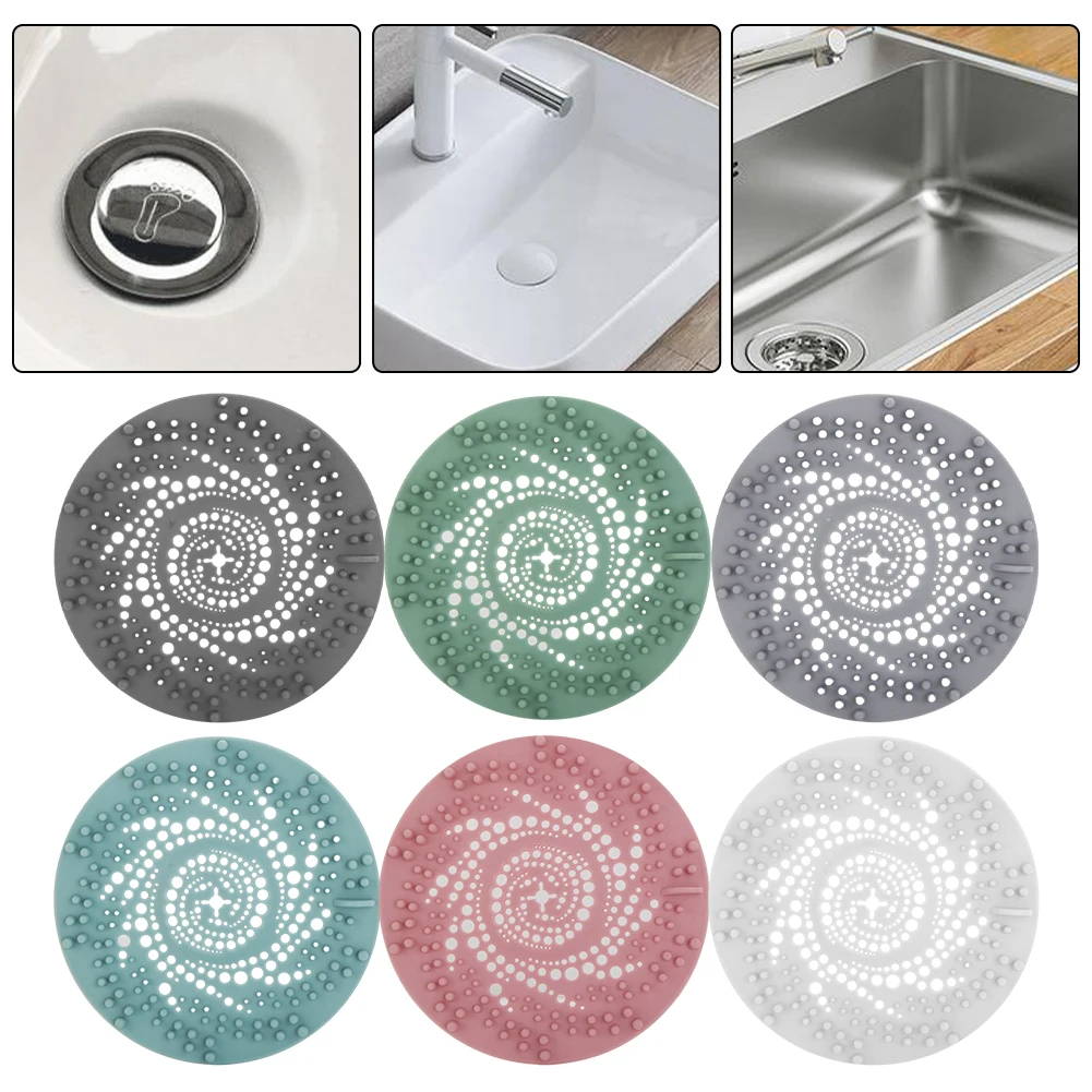Filter Ground Drain Cover Hair Catching Hair Filter Screen In Kitchen Plastic Anti Blocking Silicone Drain Strainer