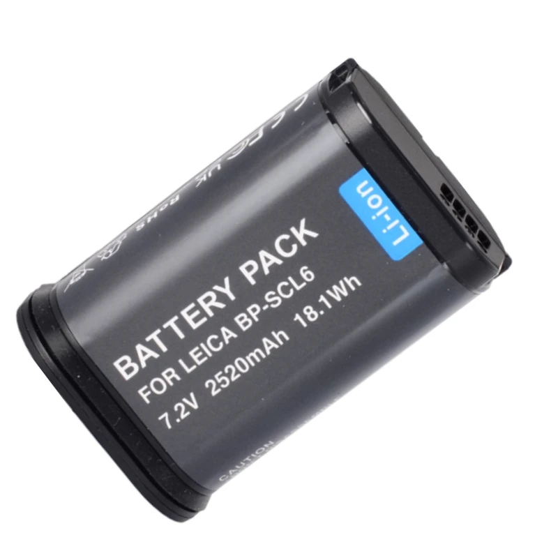 แบตเตอรี่คุณภาพสูงสำหรับกล้อง Leica Q3 BP-SCL6 SL3/Q3/Q2 แบตเตอรี่กล้อง 7.2V 2520mAh