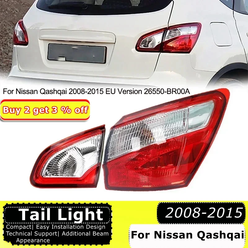 Left Right Tail Light Rear Brake Light Turn Signal Light Fog Lamp Tail Lamp For Nissan Qashqai 2008-2015 EU Version 26550-BR00A