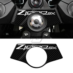 3D Carbon Fiber Triple Tree Yoke Cover Protector Tank Pad Case for Kawasaki Z1000SX 2011-2017