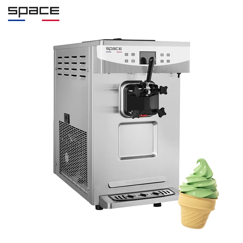 

Space Single Flavor Countertop Commercial Soft Serve Freezer Ice Cream Maker Machine