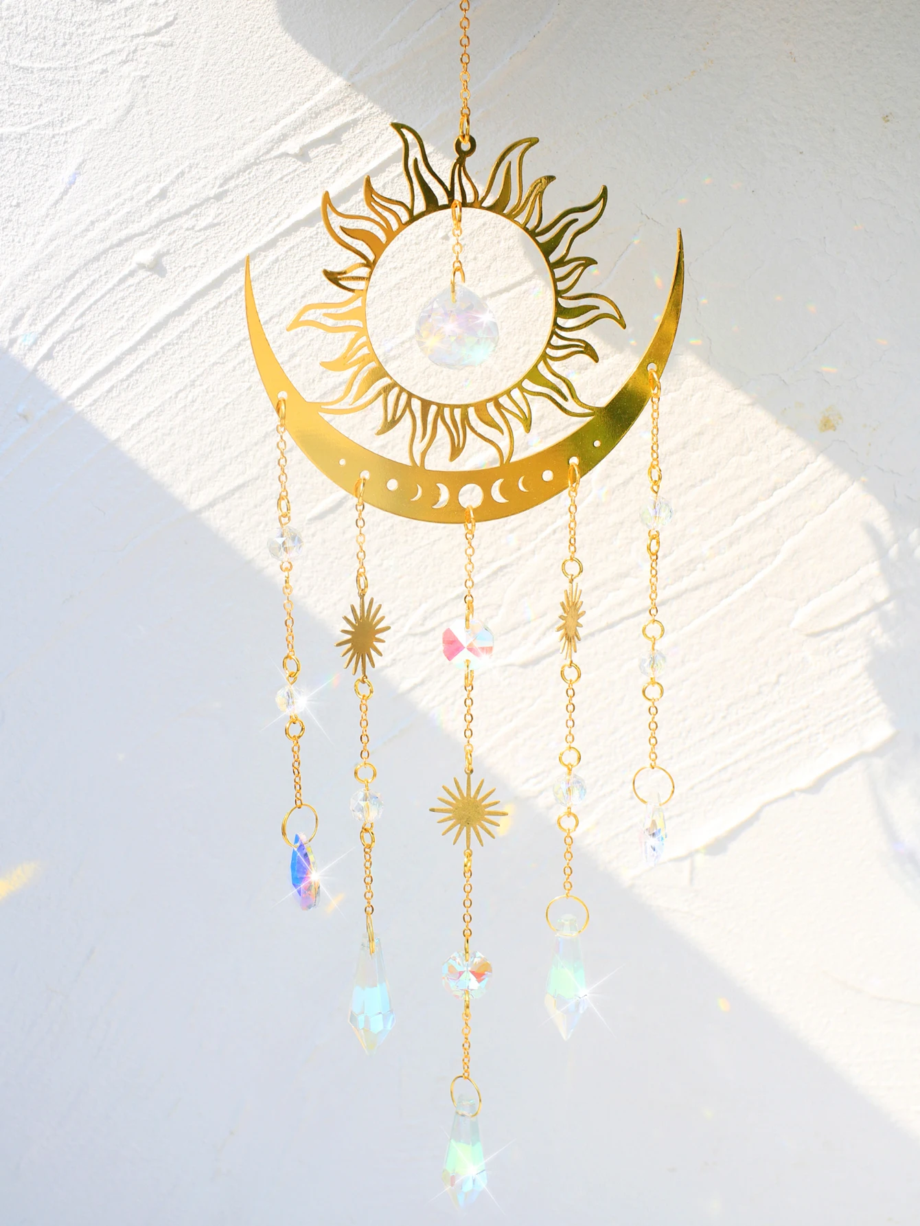 Window Sun Crystal Suncatcher Wind Chimes Hanging Ornaments Garden Suncatchers Hanging Sun Catcher Outdoor Decors Car Ornaments