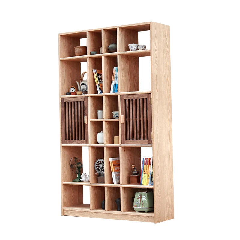 

Solid wood Bogu , new Chinese bookshelf, partition rack, black walnut rack, tea , oak