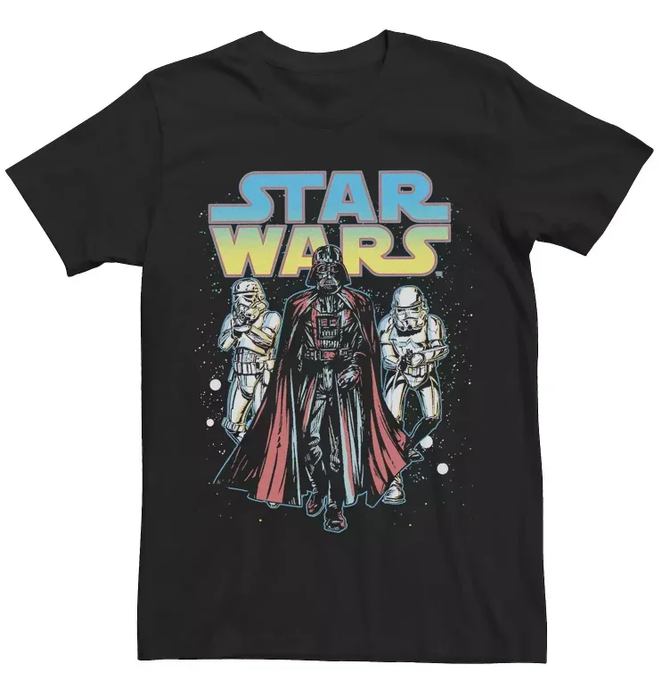 2025 Star Wars Men's And Women's Short-sleeved T-shirts, Sci-fi Retro Casual Printed Star Wars Logo Streetwear Tops