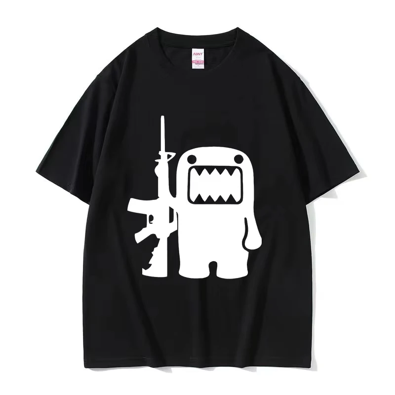 O-Neck Fashion Quality T-Shirt Casual Face Domo Kun Funny Meme Men Women Summer Short Sleeved Harajuku Y2K Streetwear Tops Tees