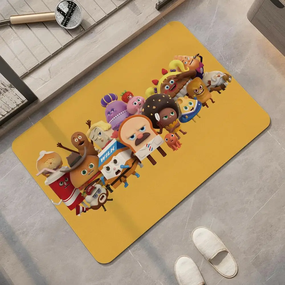 Cartoon B-Bread B-Barbershop Floor Mat Diatomite Bath Mat, Quick Dry, Absorbent, Multi-Scene Mat