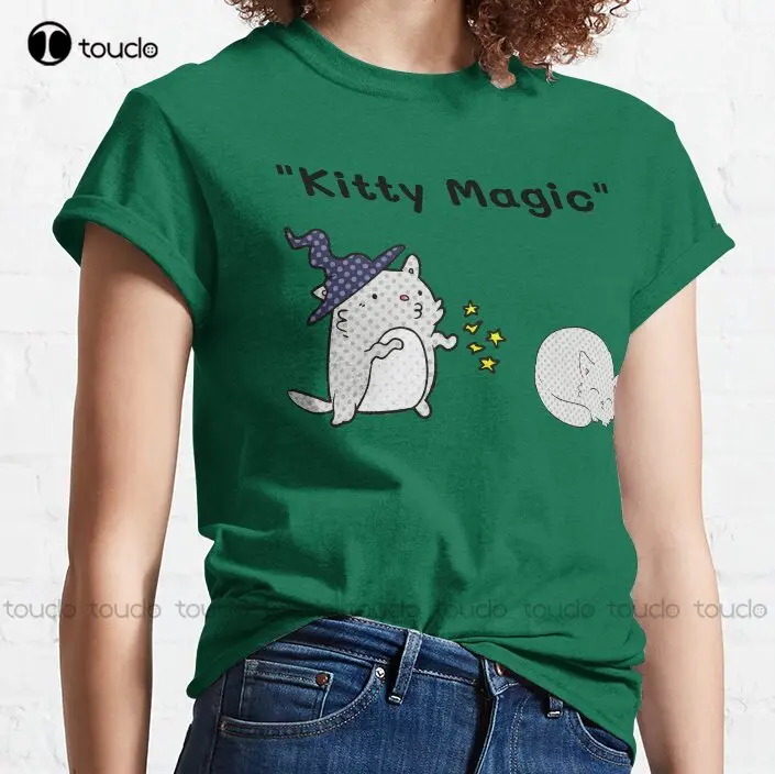 Kitty magia weterynarz weterynaryjny Humor Vet Tech klasyczny T-Shirt niestandardowy Aldult nastolatek Unisex cyfrowy koszulka z nadrukami koszule Xs-5Xl