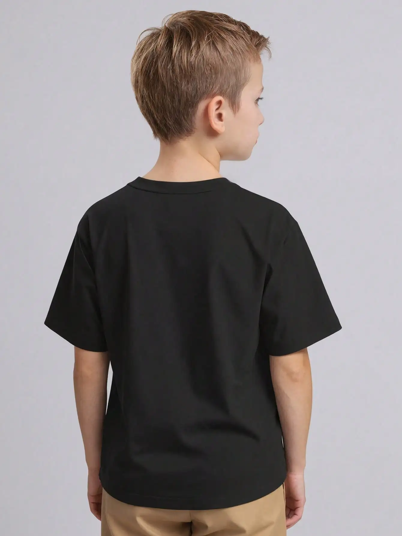 Boys' Clothing Summer Round Neck Short Sleeved - Fun Planet - Printed Pattern T-Shirt Pullover, Boys' Clothing, Suitable For Boys' Daily Wear
