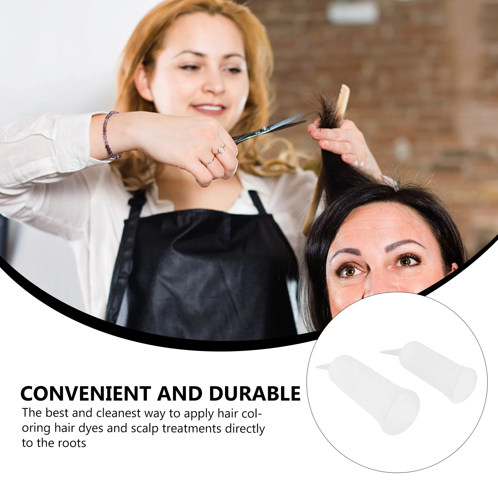 2Pcs Translucent Shampoo Bottle Applicator for Hair Coloring Dyes Scalp Treatments Even Distribution Easy to Use - Image 3