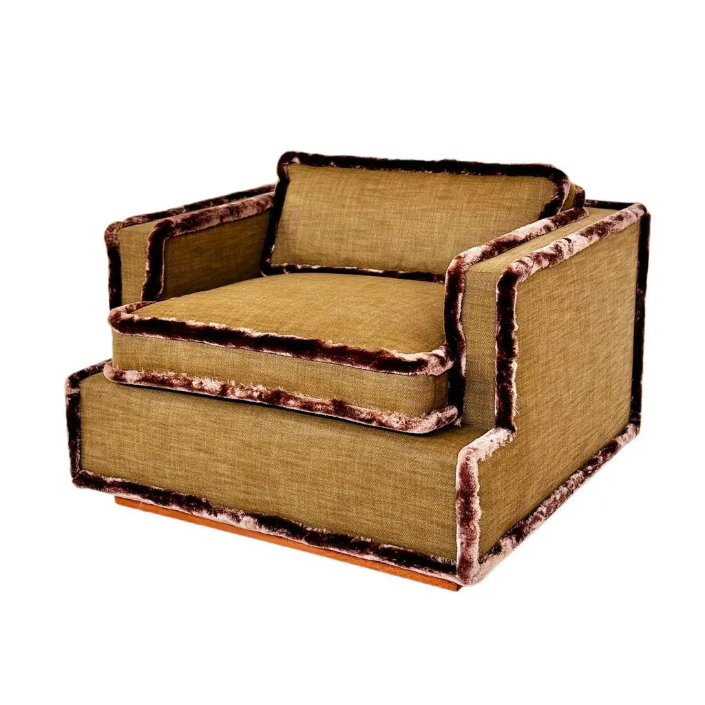 

#Luxury Tuxedo Style Retro Living Room Fabric Club Smoking Chair 5 Star HotelRoom Conversation Chair and Reception Sofa for Sale
