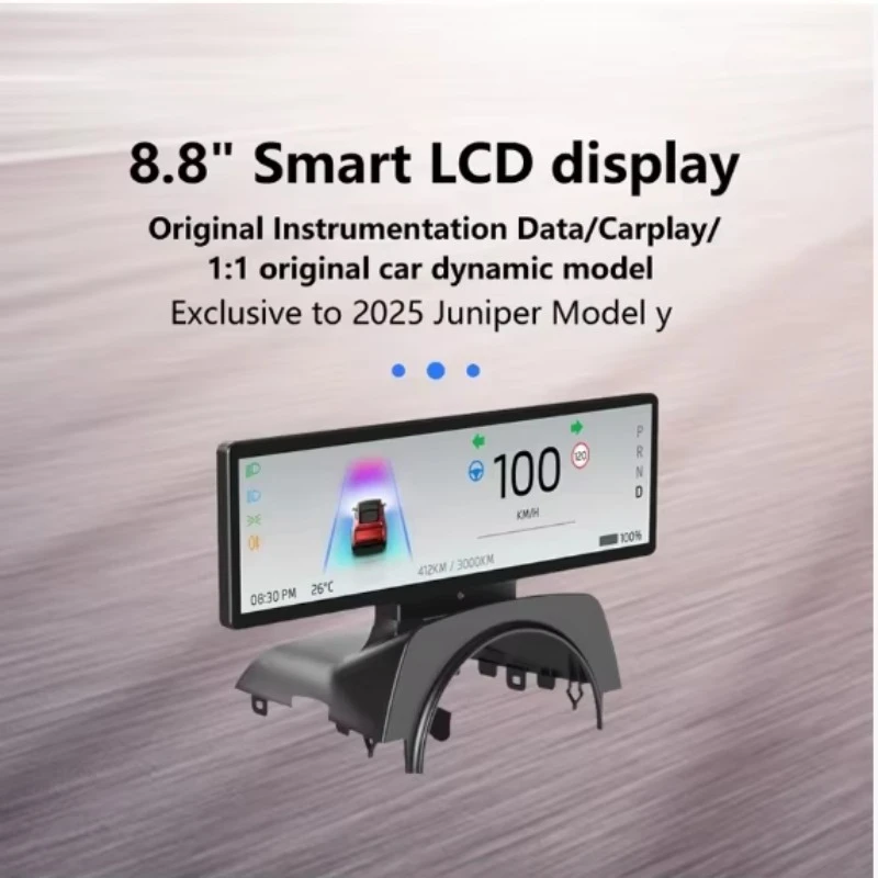 Factory Supply Heads up Display Screen LCD IPS HD Multifunction Speedometer Cluster Display for Model Y Juniper 2025