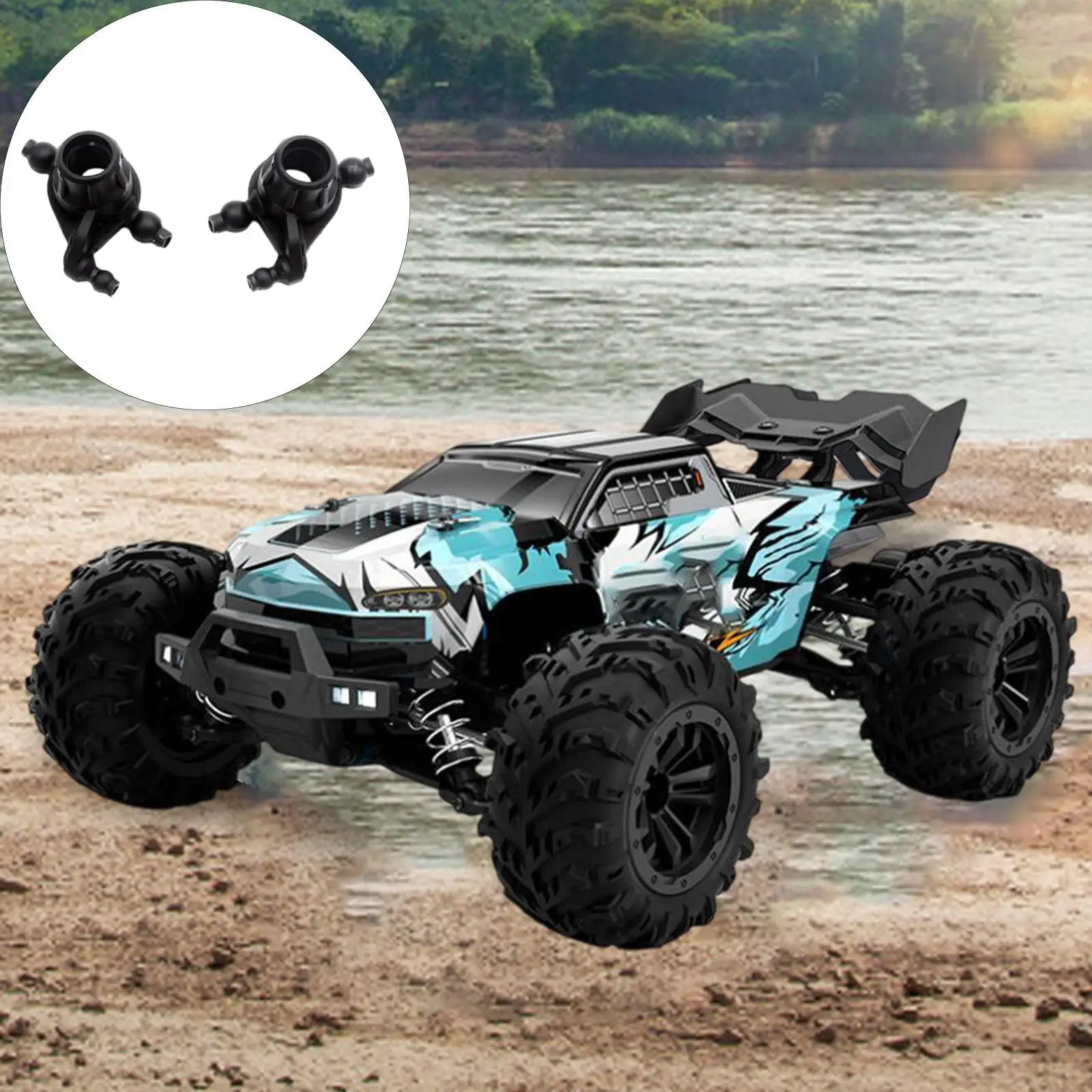2 Pieces 1/16 RC Car Steering Cup Steering Cup Parts DIY Modified Spare Parts Accessories for 16101 16102 16103 RC Vehicles