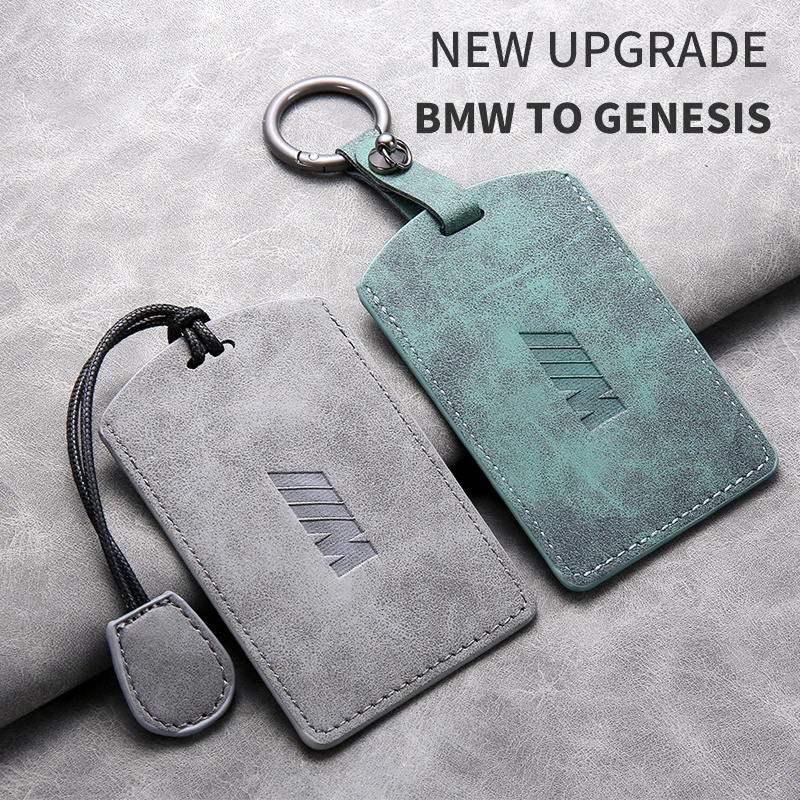 High Quality Suede Leather Car Smart NFC Card Key Case For BMW M 3 5 7 Series X1 X3 X5 X6 X7 535le Auto Keychain Accessories