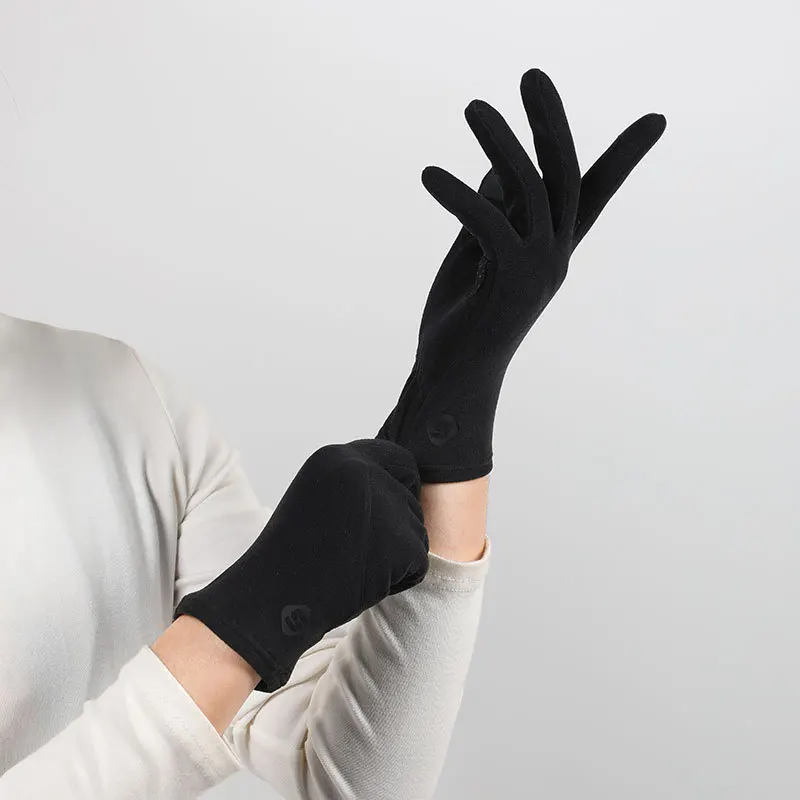 Guantes de algodón con pantalla táctil para mujer, guantes de conducción para invierno