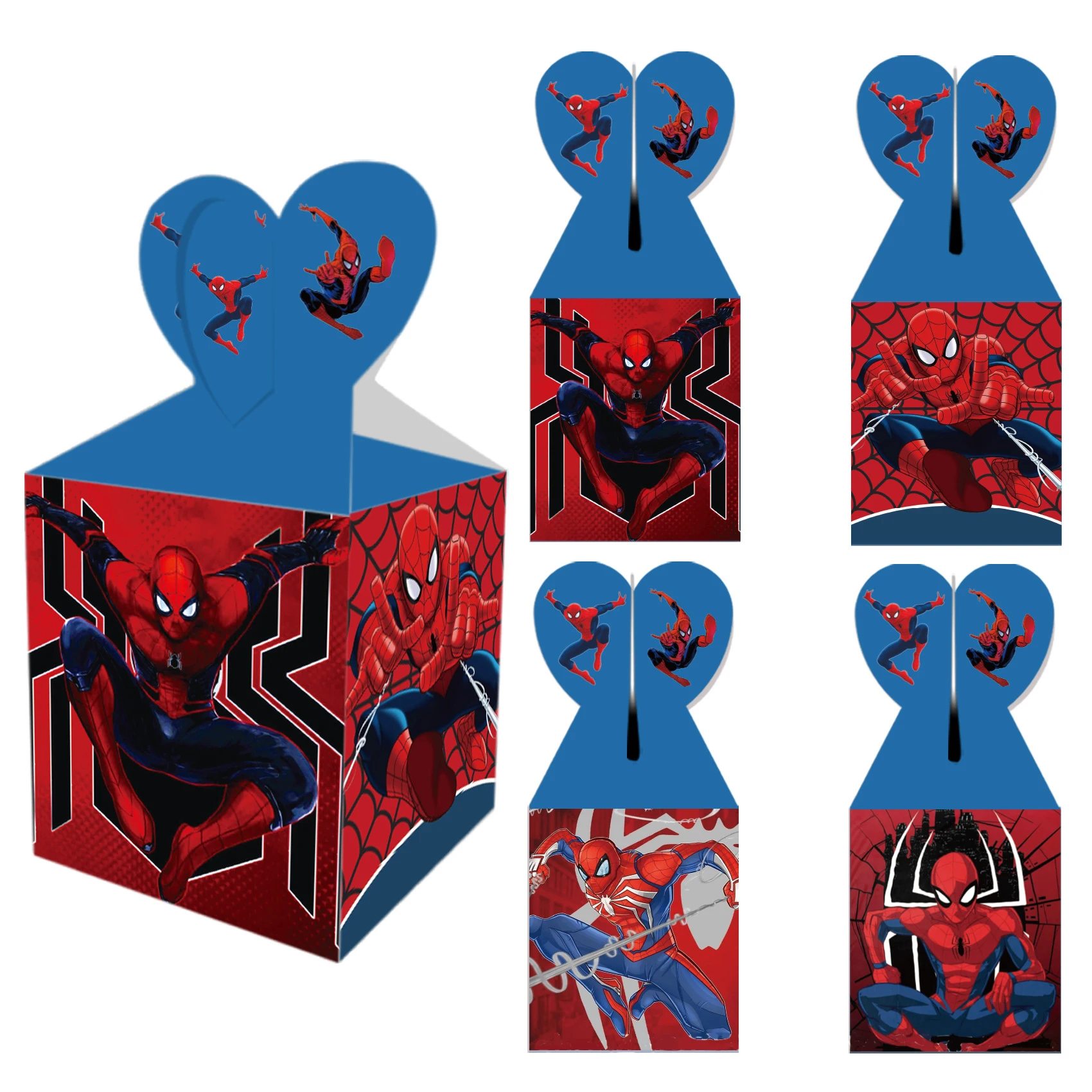 Marvel Spiderman Candy Box Themed Party Supplies Spider-Man Cookie Candy Box Candy Stuffed Bag Baby Shower Party Decorations