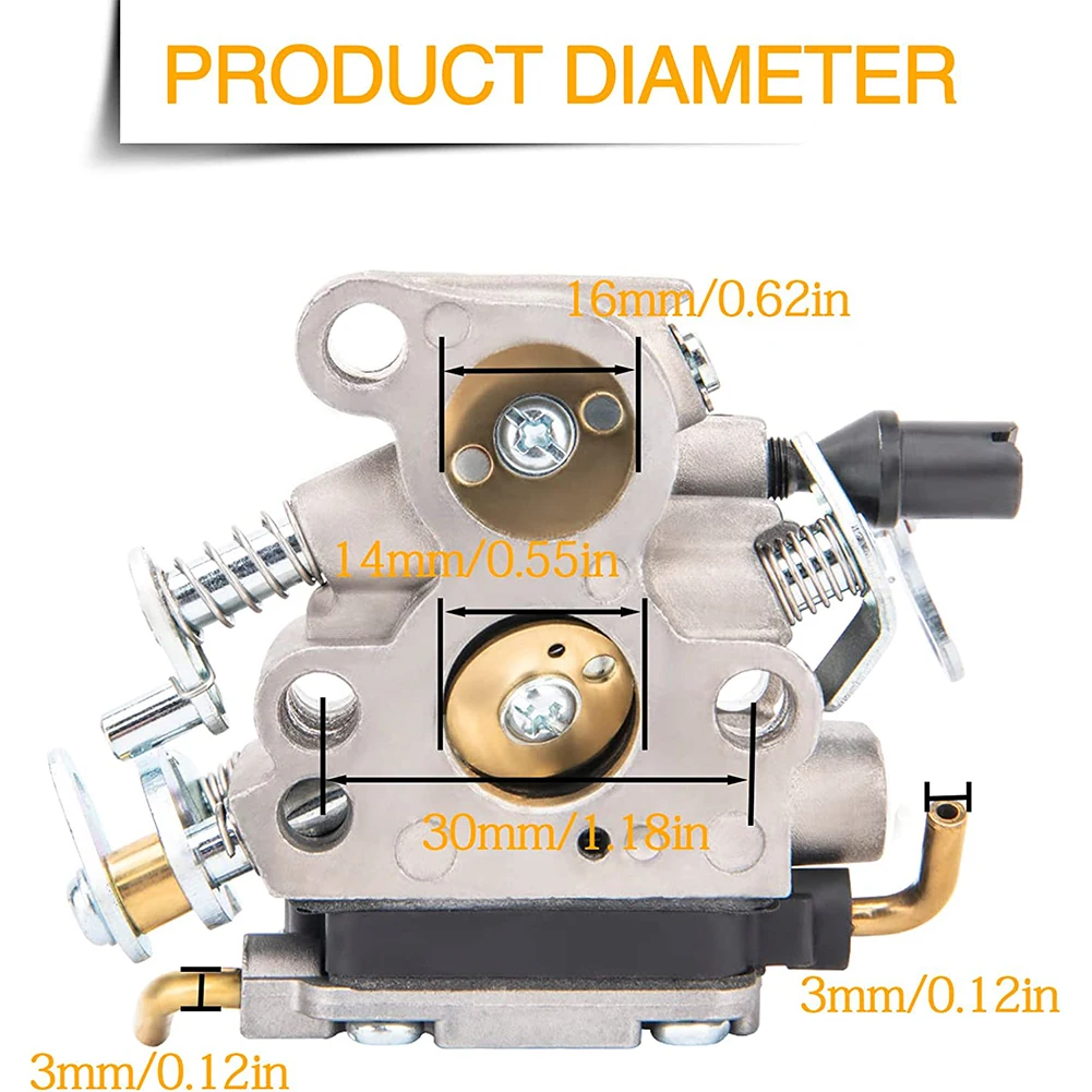 Imagem -02 - Kit Carburador para Husqvarna 240 235 120 120e 236 240e Serra de Corrente C1t-w33 Conjunto de Junta de Carburador de Alta Qualidade Ferramenta de Jardim