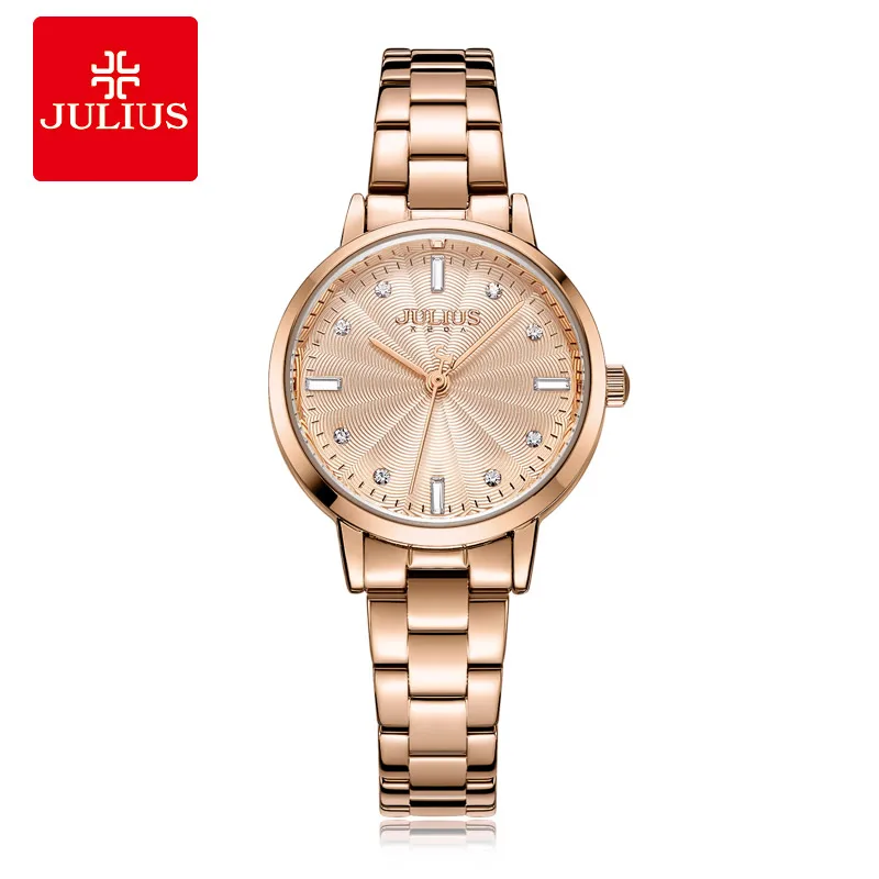 Julius Women's Watch Waterproof Zircon Elegant Authentic Quartz Wrist Watch Gifts for Woman 1167