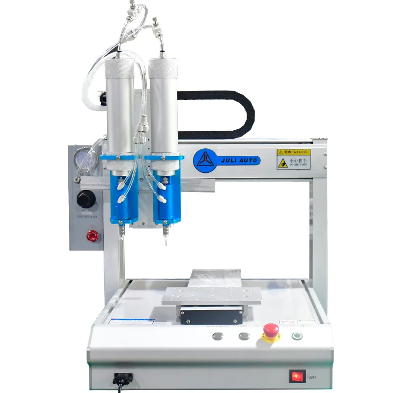 Automatic desktop three-axis high-speed 330ML silicone dispensing machine, two dispensing machine