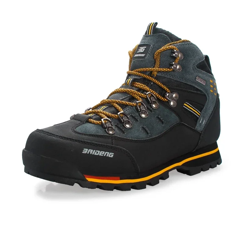 Botas de caminhada de luxo antiderrapante masculinas, escalada, sapatos de trekking, moda ao ar livre, botas de neve casuais, inverno, alta qualidade