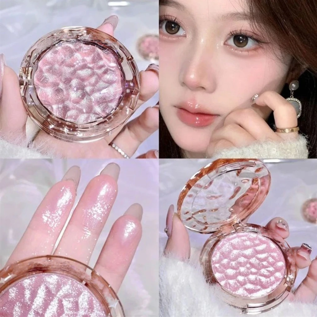 Paleta de contorno de resaltado de brillo en polvo de alto brillo corrector de contorno de brillo natural luz duradera