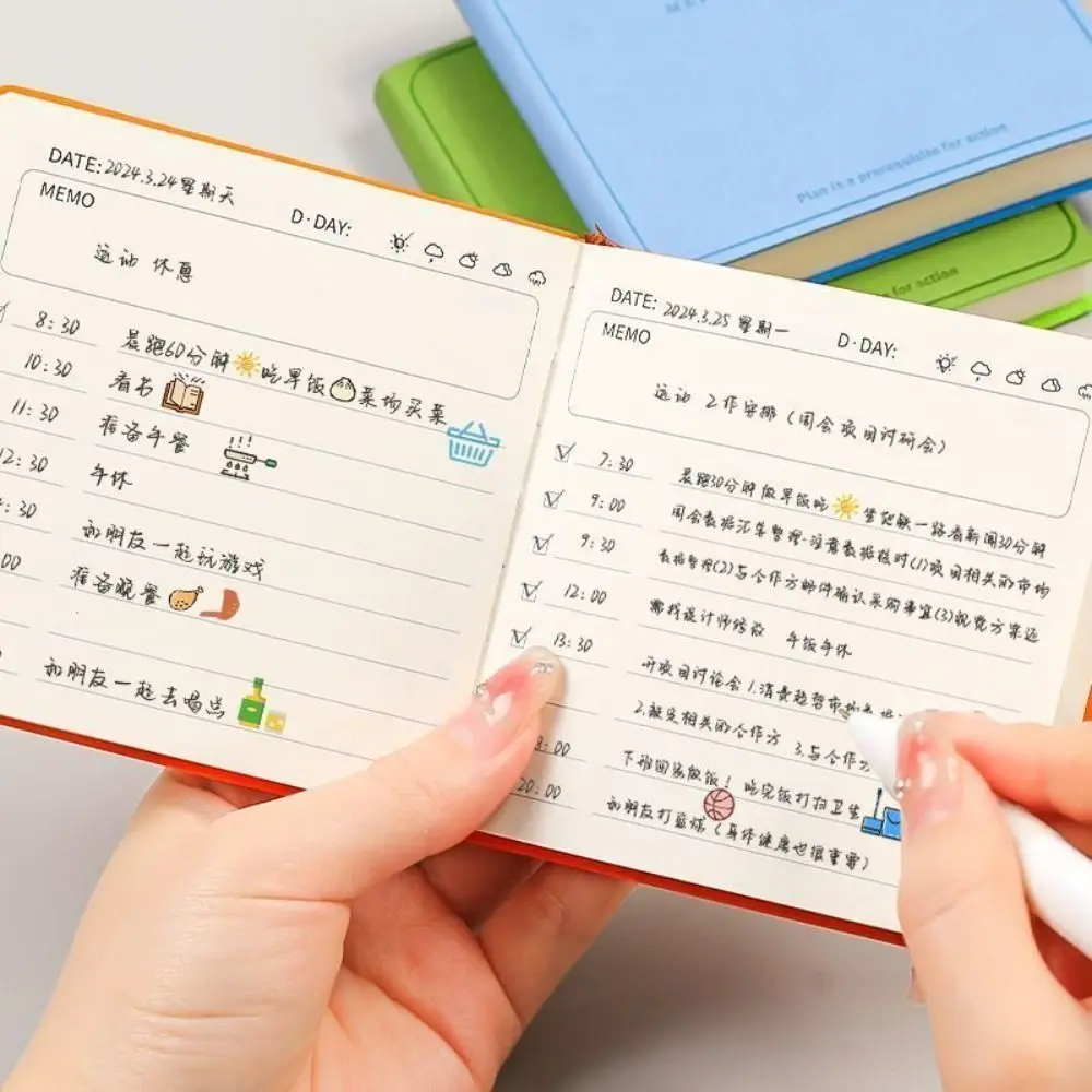 Simple Efficient Square Soft Book Thick Pocket Work Diary Notepad To Do List INS Style Daily Planner School