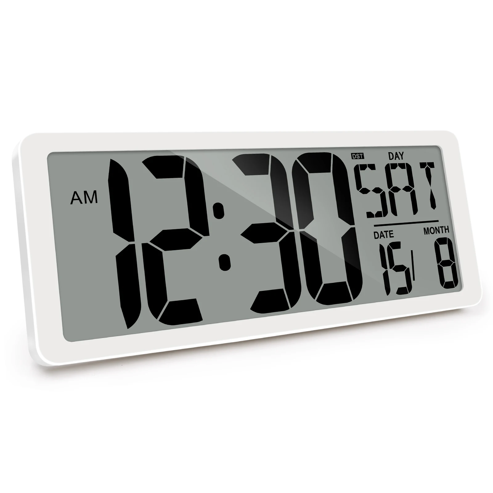 TXL 15-Inch Large Digital Wall Clock with Alarm Timer And Calendar Features Indoor Temperature Display for Home Office Decor