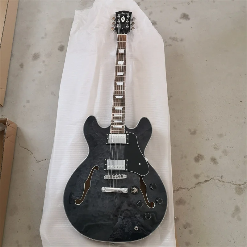 Classic Hollow  Electric Guitar, 6 String, Can Choose Any Color Can Be Customized